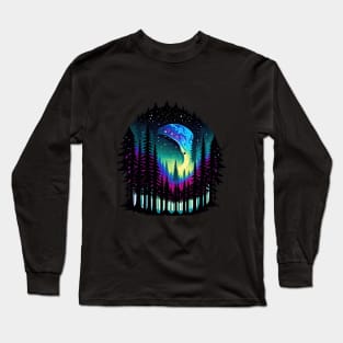 Galactic Forest III - Black BG Long Sleeve T-Shirt